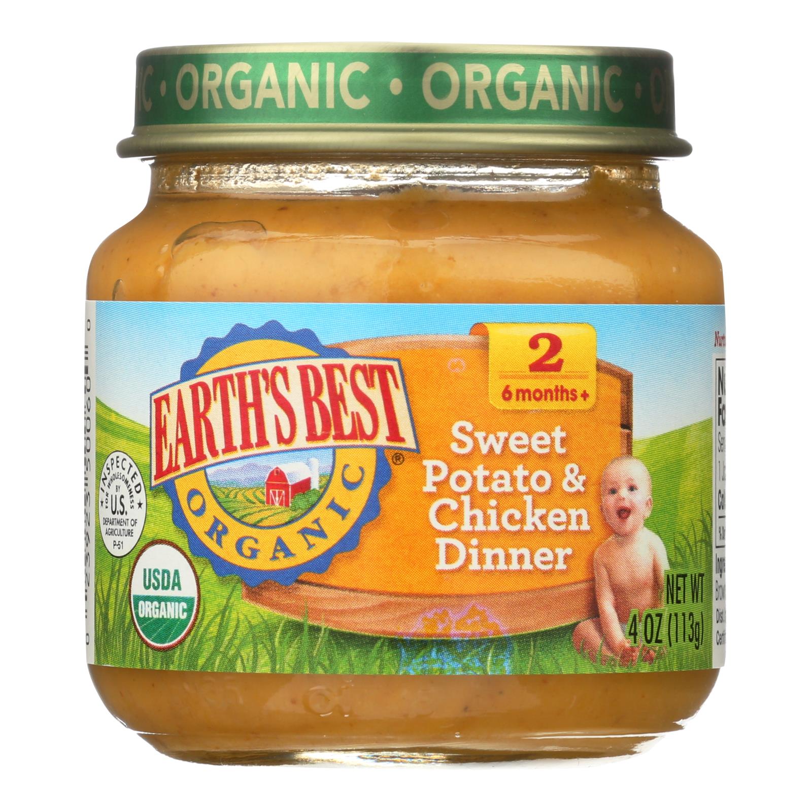 Earth'S Best, Earth's Best - DinnrSweet Pot & Chick - Case of 10-4 OZ (Pack of 10)