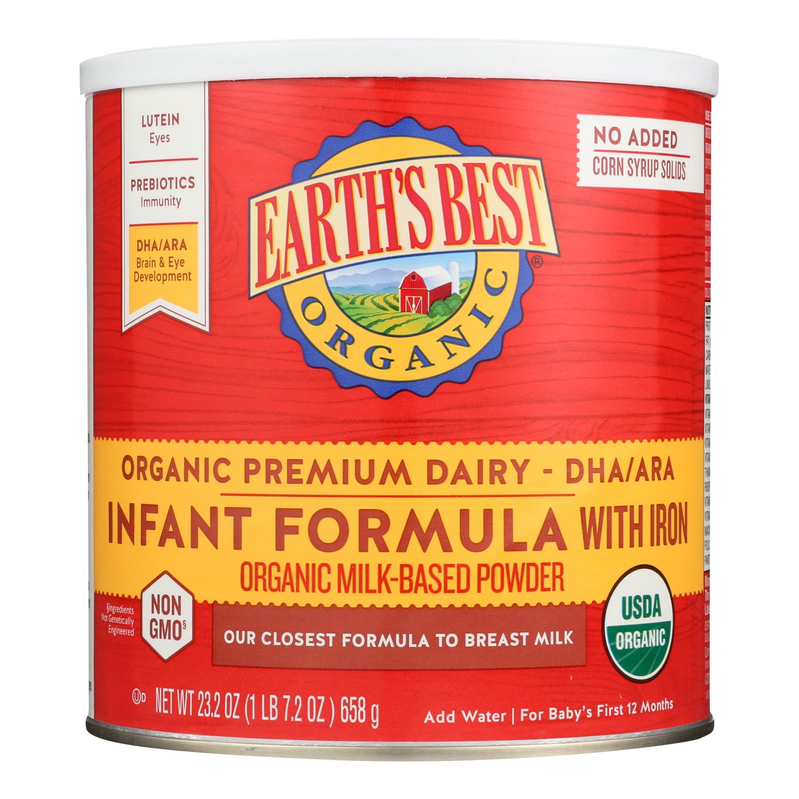 Earth'S Best, Earth's Best - Inftfrm Irn Milk Pwdr - Case of 4-21 OZ (Pack of 4)