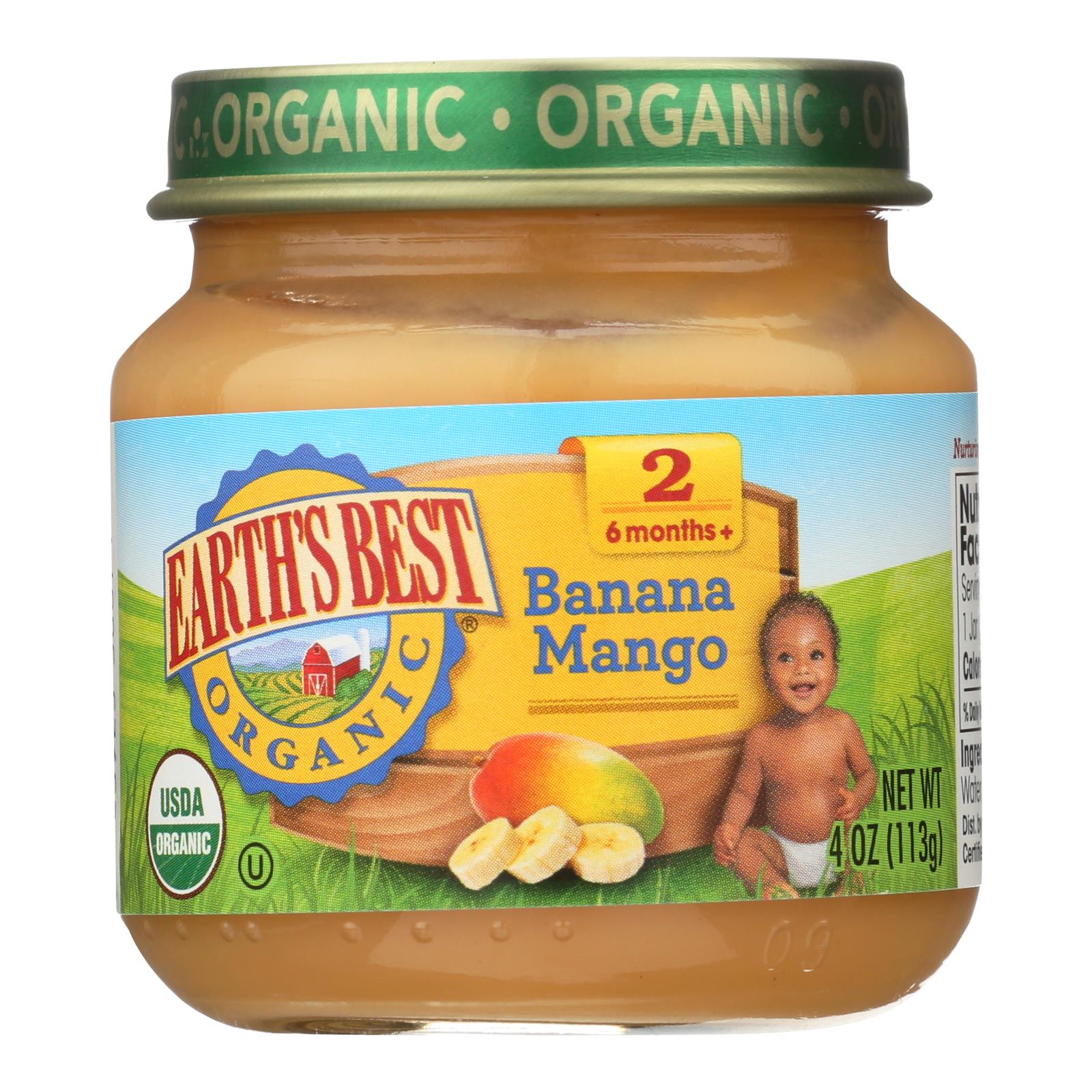 Earth'S Best, Earth's Best - Stage 2 Banana Mango - Case of 10-4 OZ (Pack of 10)