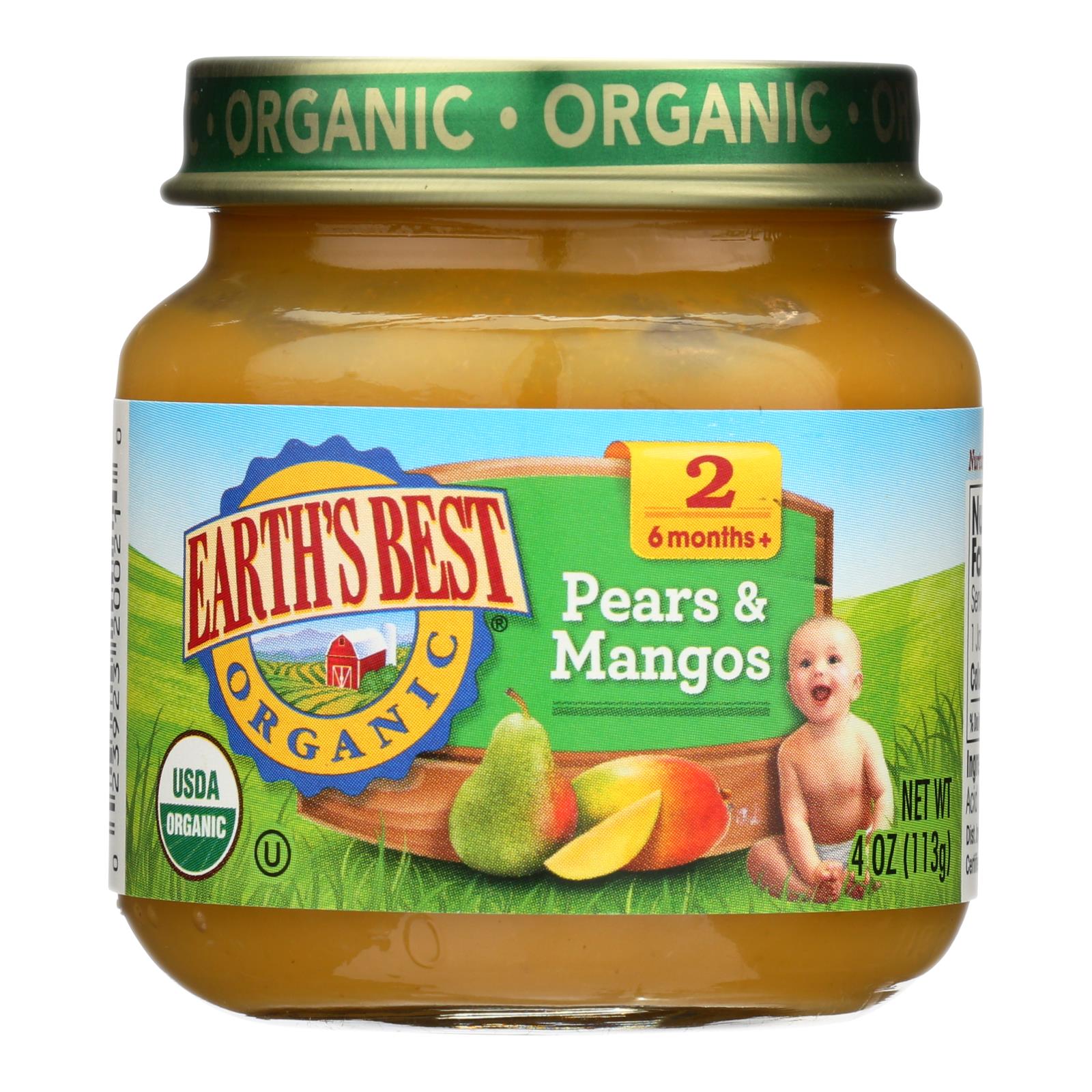 Earth'S Best, Earth's Best - Stage 2 Pears & Mangos - Case of 10-4 OZ (Pack of 10)