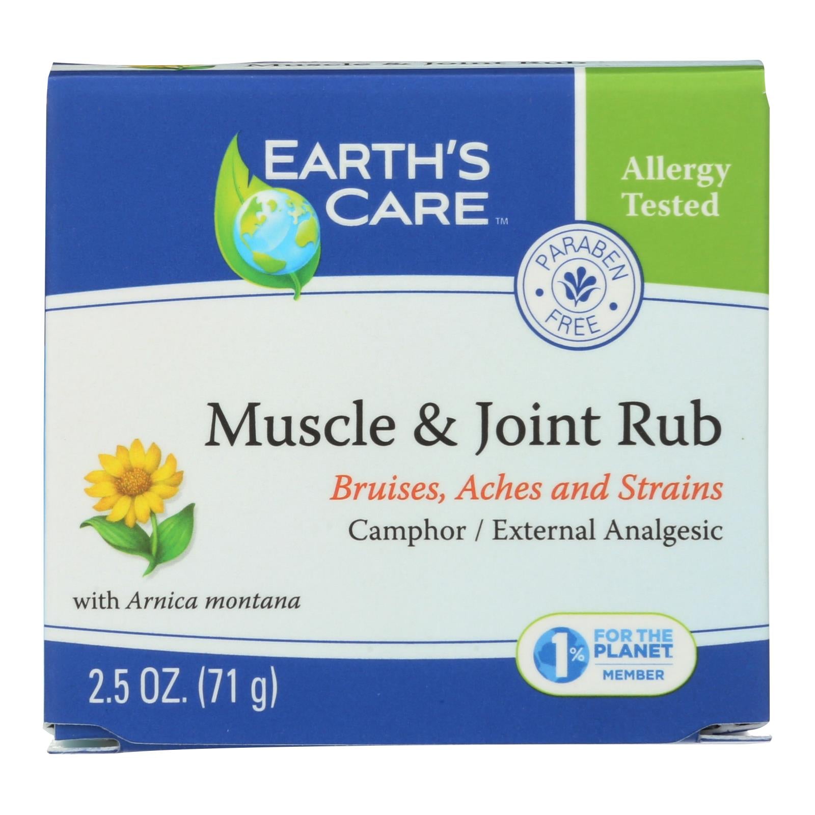 Earth'S Care, Earths Care Muscle and Joint Rub - 2.5 oz