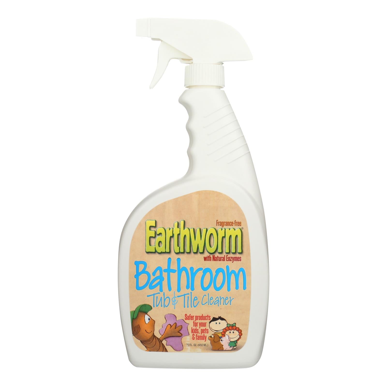 Earthworm, Earthworm Bathroom Tub and Tile Cleaner - Case of 6 - 22 FL oz. (Pack of 6)