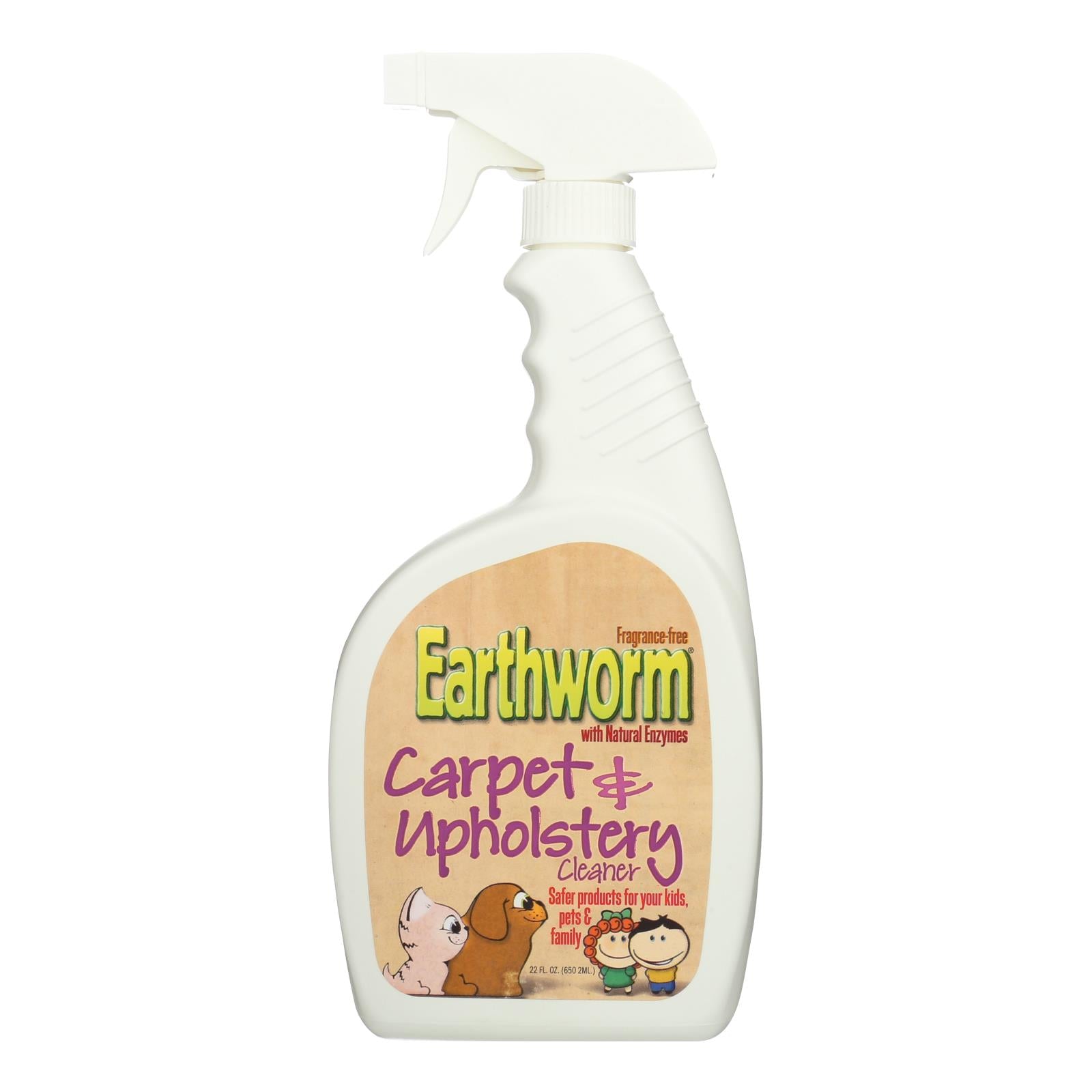 Earthworm, Earthworm Carpet and Upholstery Cleaner - Case of 6 - 22 FL oz. (Pack of 6)