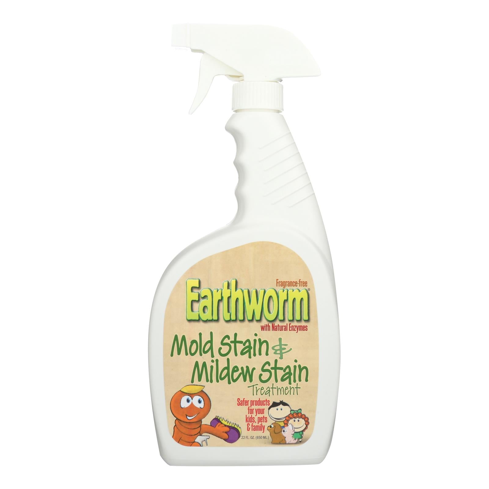 Earthworm, Earthworm Mold Stain and Mildew Stain Treatment - Case of 6 - 22 FL oz. (Pack of 6)