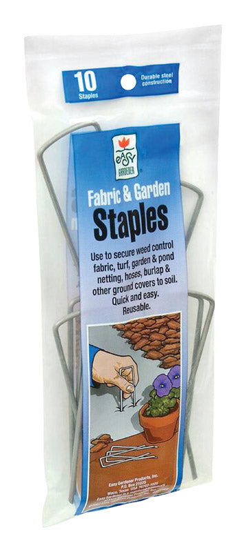 EASY GARDENER, Easy Gardener 1 in. W X 4 in. L Steel Fabric and Garden Staples 10 pk