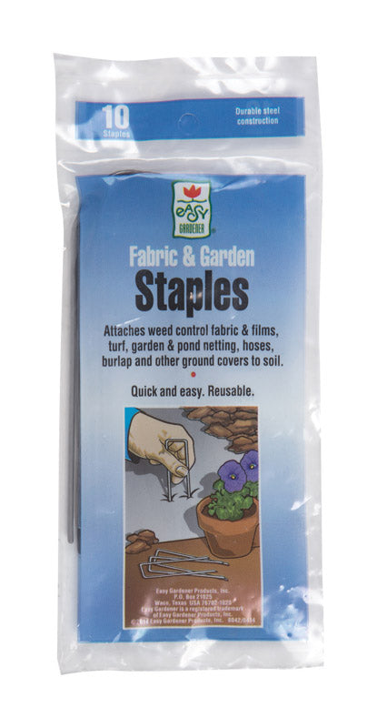 EASY GARDENER, Easy Gardener 1 in. W X 4 in. L Steel Fabric and Garden Staples 10 pk