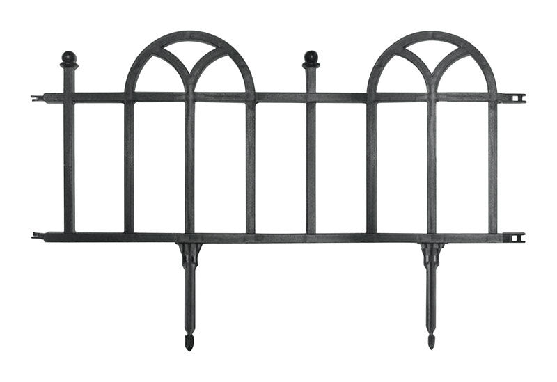 EASY GARDENER, Easy Gardener 24 in. L X 6.5 in. H Plastic Black Decorative Garden Border (Pack of 24)