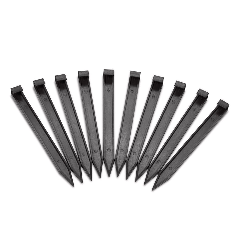 DIMEX LLC, EasyFlex 10 in. L X 0.8 in. H Plastic Black Anchoring Spike (Pack of 10)