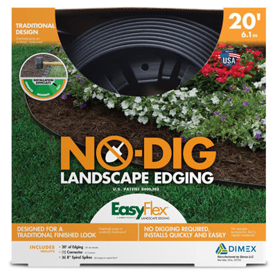 DIMEX LLC, EasyFlex 20 ft. L Plastic Black Landscape Edging Kit