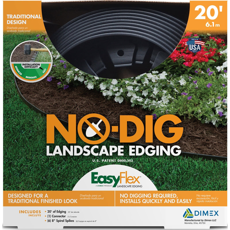 DIMEX LLC, EasyFlex 20 ft. L Plastic Black Landscape Edging Kit