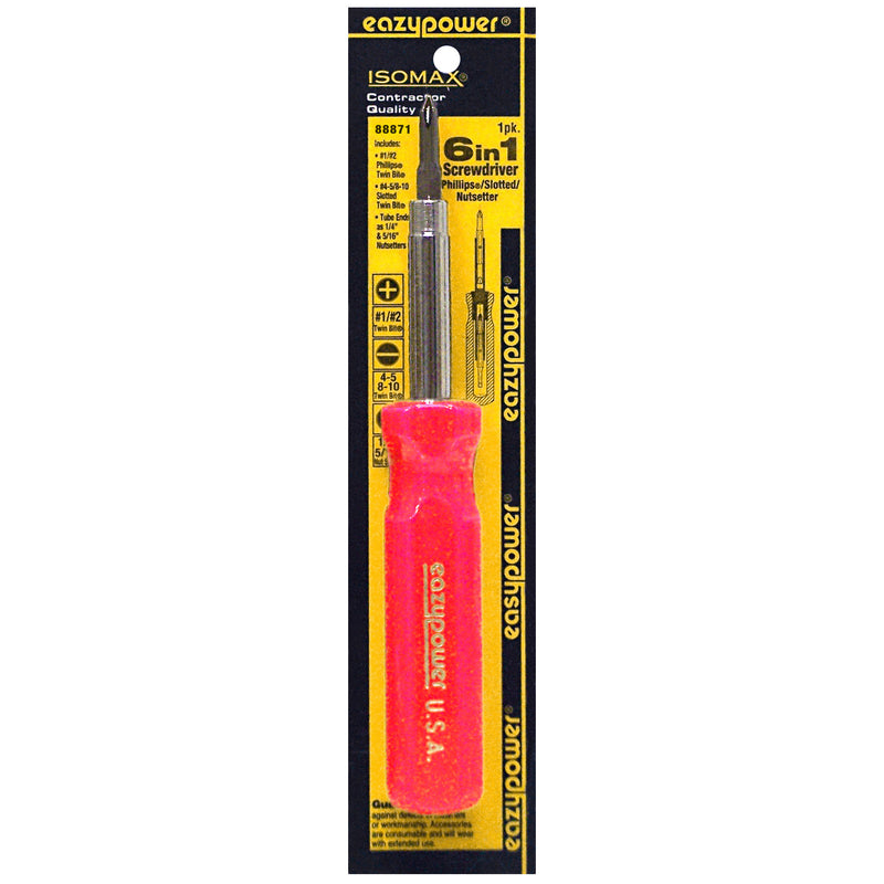 EAZYPOWER CORP, Eazypower 6-in-1 Multi Bit Screwdriver 1 pc