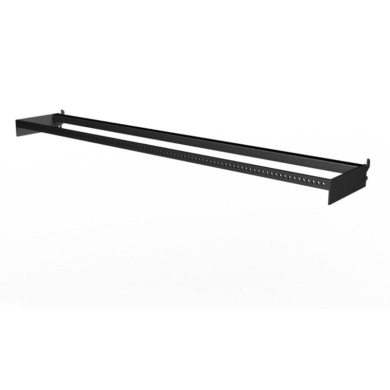 EBSCO INDUSTRIES INC, Ebsco 2-3/8 in. H x 8 in. W x 48 in. L Black Power Bar With Holes Display Metal