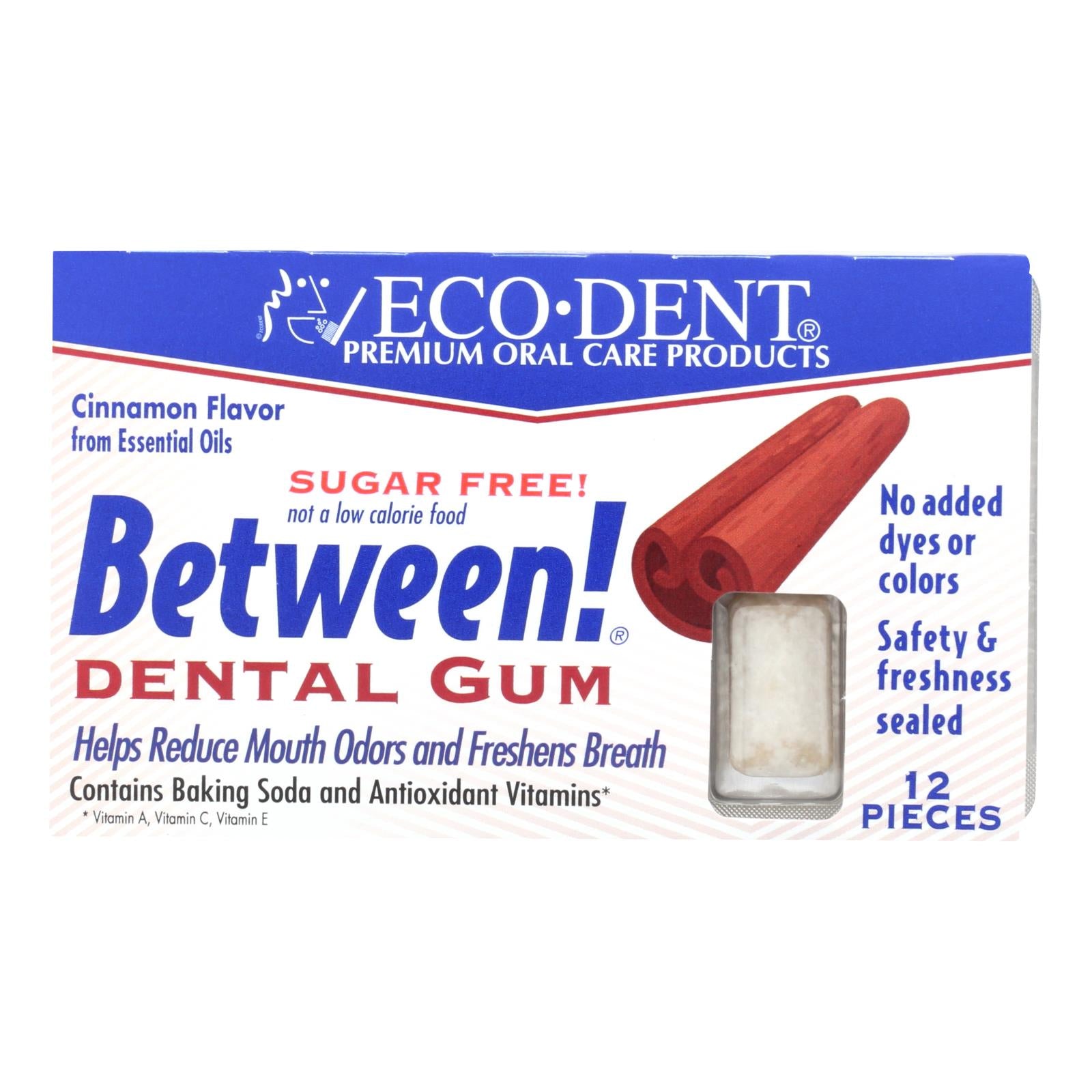 Eco-Dent, Eco-Dent Between Dental Gum - Cinnamon - Case of 12 - 12 Pack (Pack of 12)