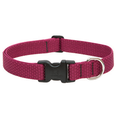 Lupine Inc, Eco Dog Collar, Adjustable, Berry, 1 x 12 to 20-In.