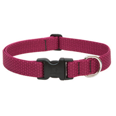 Lupine Inc, Eco Dog Collar, Adjustable, Berry, 1 x 16 to 28-In.