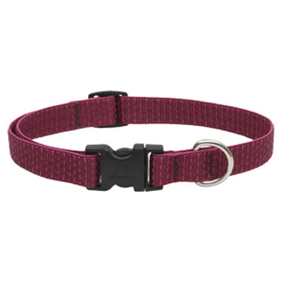 Lupine Inc, Eco Dog Collar, Adjustable, Berry, 3/4 x 13 to 22-In.