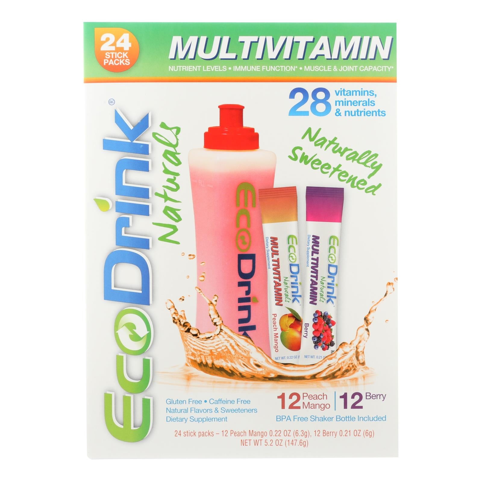 Eco Drink, Eco Drink - Multi Mix Bry/pch Bottle - 1 Each - 24 CT