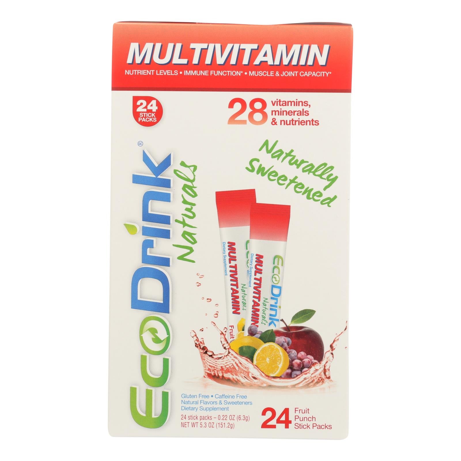 Eco Drink, Eco Drink - Multi Mix Fruit Pnch Refl - 1 Each - 24 CT