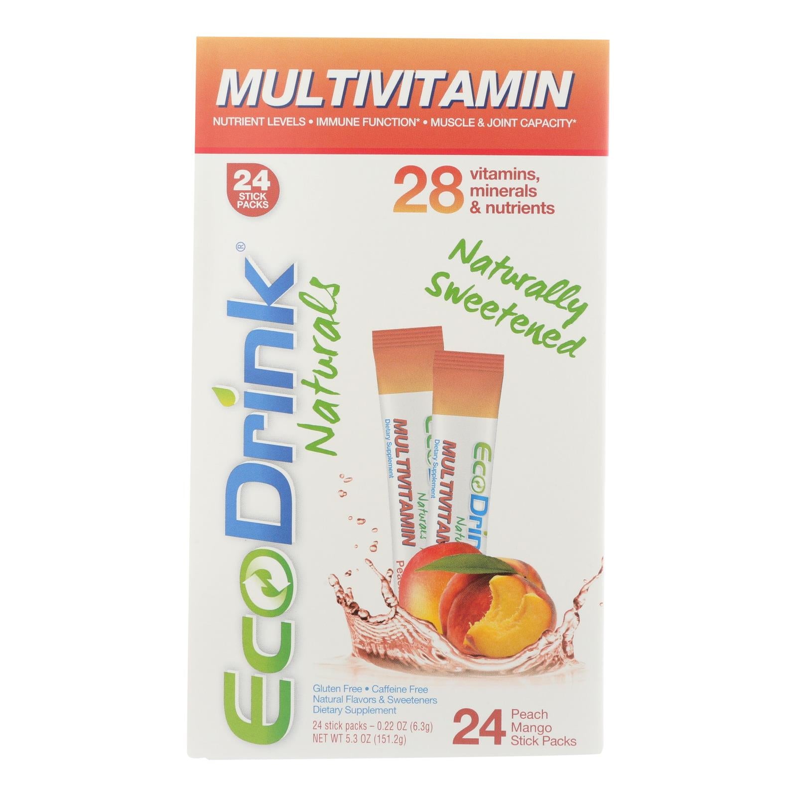 Eco Drink, Eco Drink - Multi Mix Pch/mango Refil - 1 Each - 24 CT