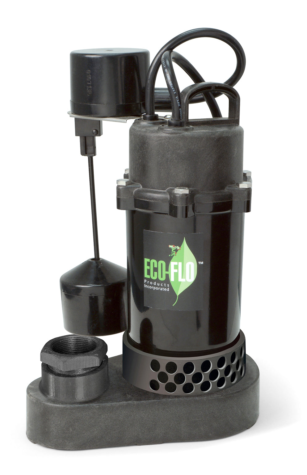 Eco Flo Products, Eco Flo SPP33V 9.5" X 9.5" X 13.4" Black Thermoplastic Submersible Sump Pump