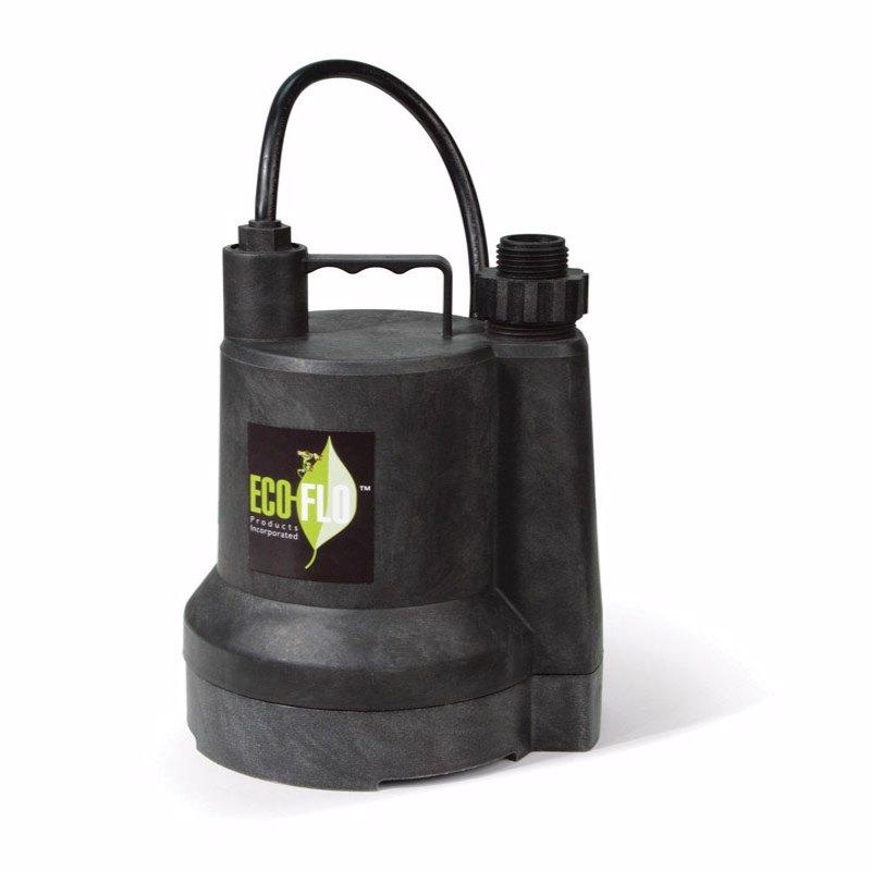 ECO-FLO PRODUCTS INC, Eco-Flo SUP Series 1/4 HP 1980 gph Thermoplastic Switchless Switch Manual Submersible Utility Pump