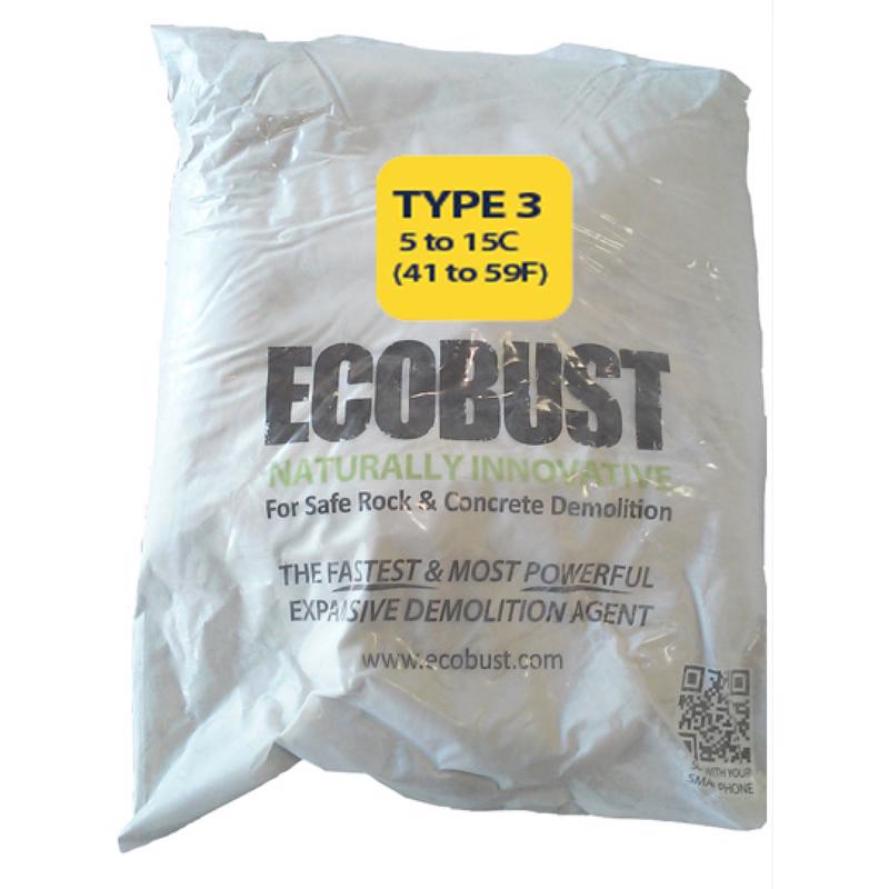 ECOBUST USA INC, Ecobust  Type 3 41F to 59F  Expansive Demolition Agent  11 lb. (Pack of 4)