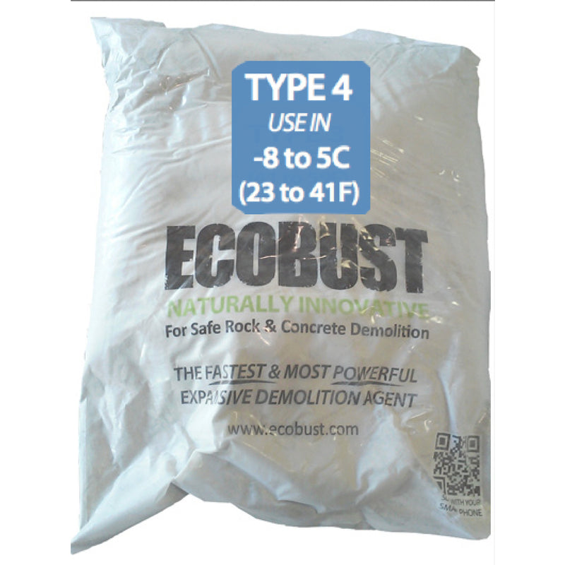 Ecobust, Ecobust  Type 4 23F to 41F  Expansive Demolition Agent  11 lb. (Pack of 4)