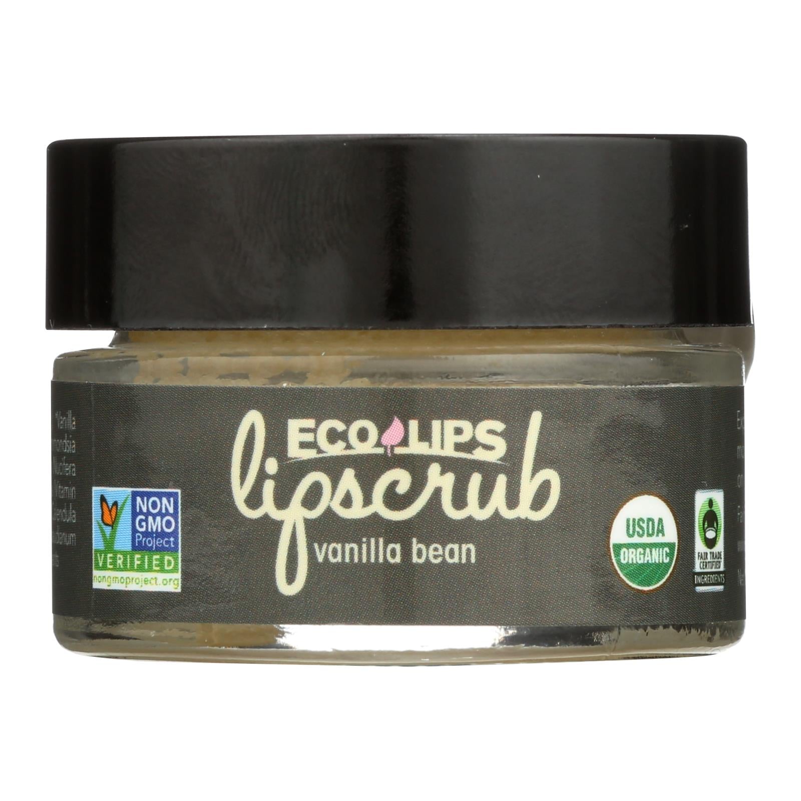 Ecolips, Ecolips Organic Lip Scrub - Vanilla Bean - Case of 6 - 0.5 oz. (Pack of 6)