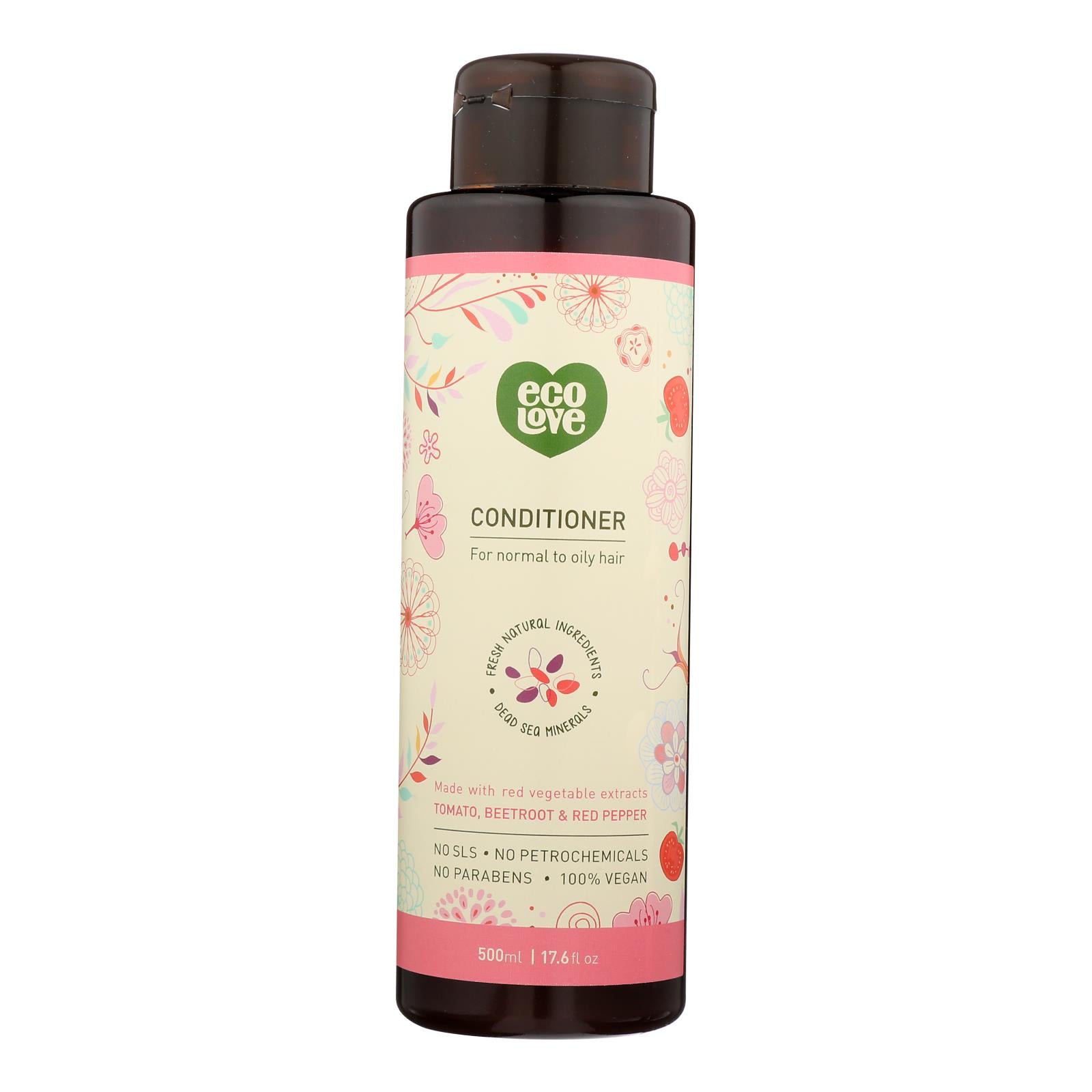 Ecolove, Ecolove Conditioner - Red Vegetables Conditioner For Normal To Oily Hair - Case of 1 - 17.6 fl oz.