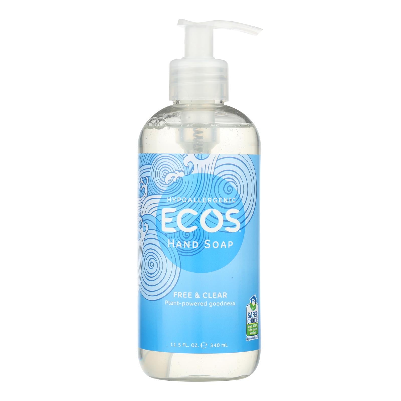 Ecos, Ecos - Hand Soap Free And Clear - Case of 6-11.5 FZ (Pack of 6)