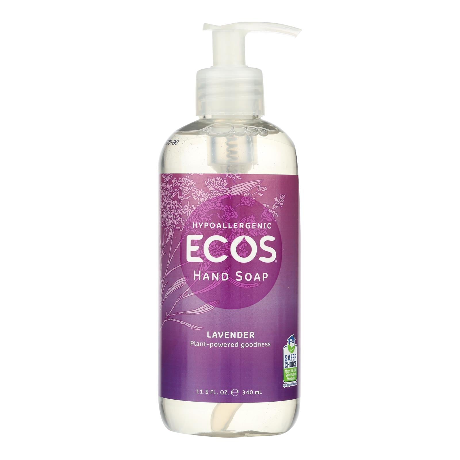 Ecos, Ecos - Hand Soap Lavender - Case of 6-11.5 FZ (Pack of 6)