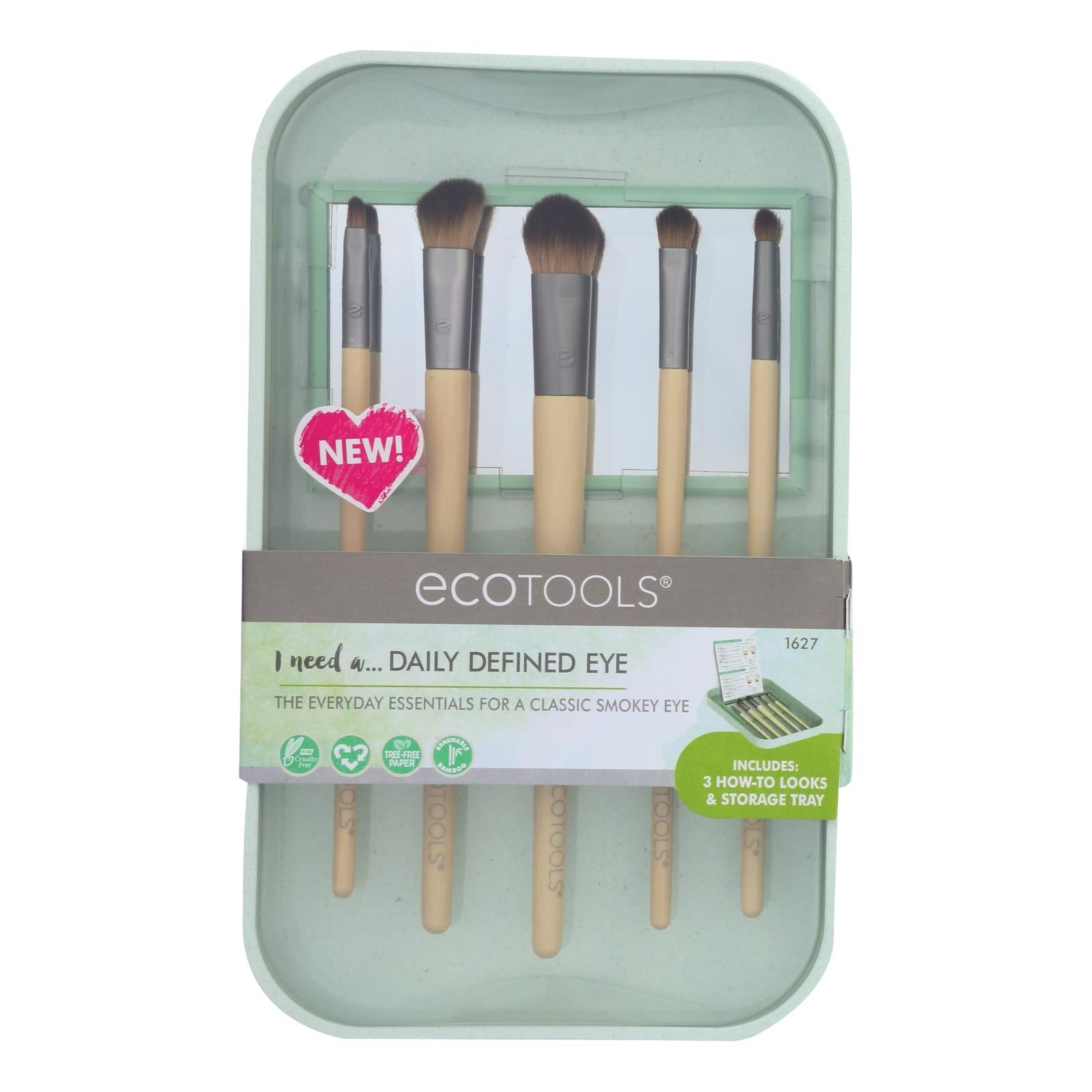 Eco Tool, Ecotools Daily Defined Eye Makeup Brush Kit - Case of 2 - CT (Pack of 2)