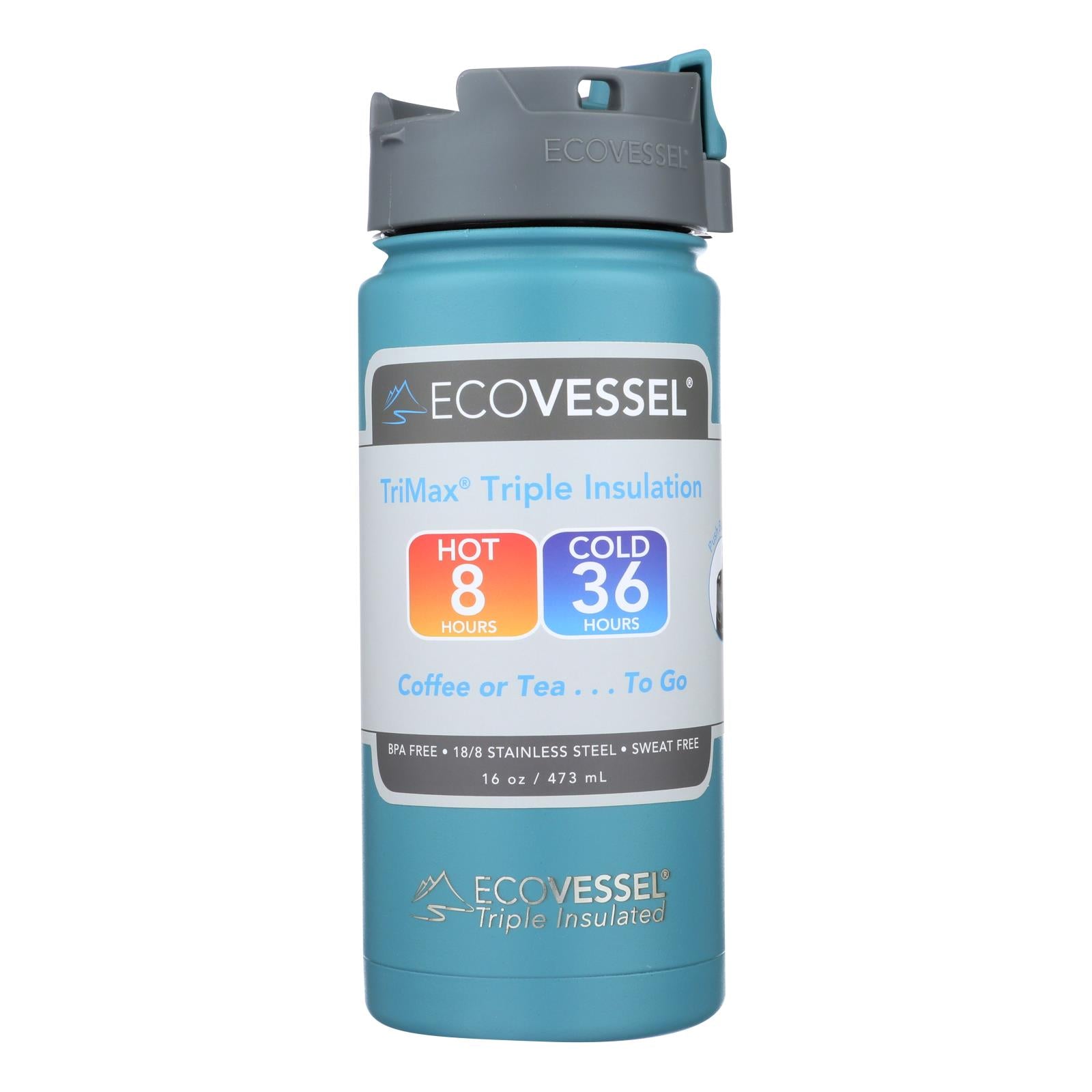 Ecovessel, Ecovessel Perk Triple Insulated Coffee And Tea Mug  - Case of 6 - 16 OZ (Pack of 6)