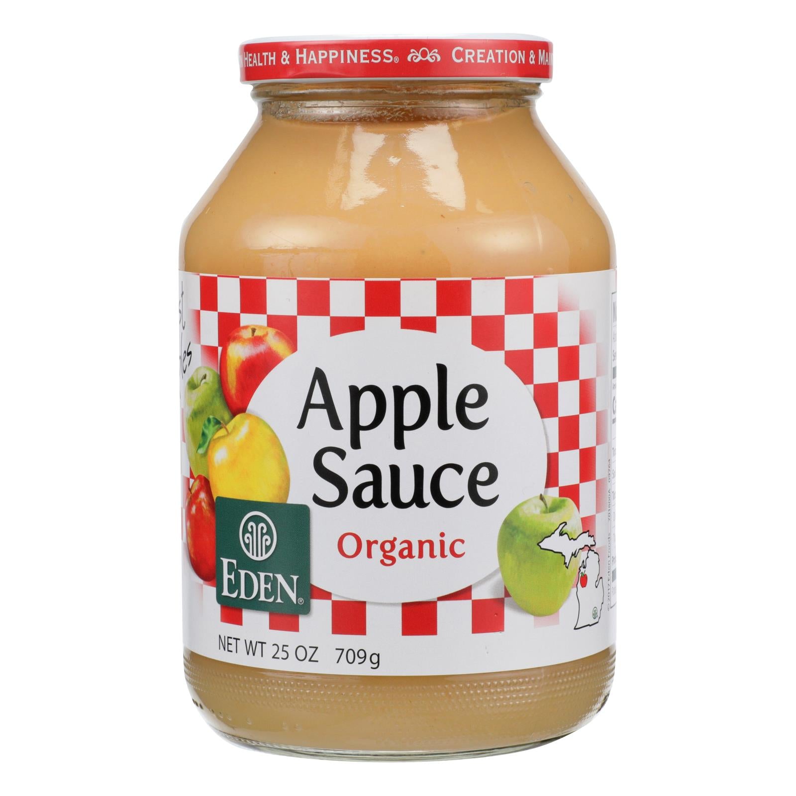 Eden Foods, Eden Foods 100% Organic Applesauce - Case of 12 - 25 oz (Pack of 12)