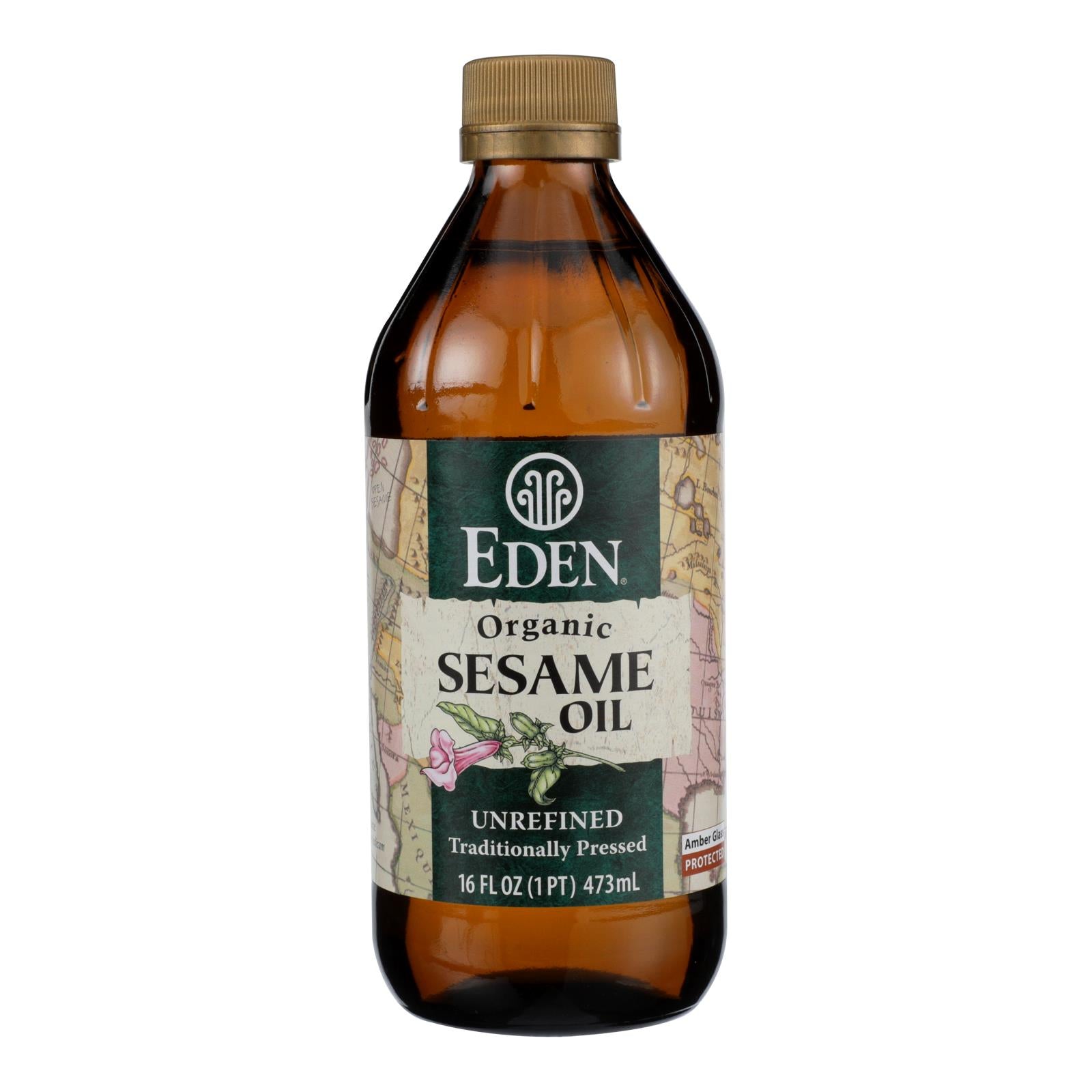 Eden Foods, Eden Foods 100% Organic Sesame Oil - Case of 12 - 16 fl oz (Pack of 12)