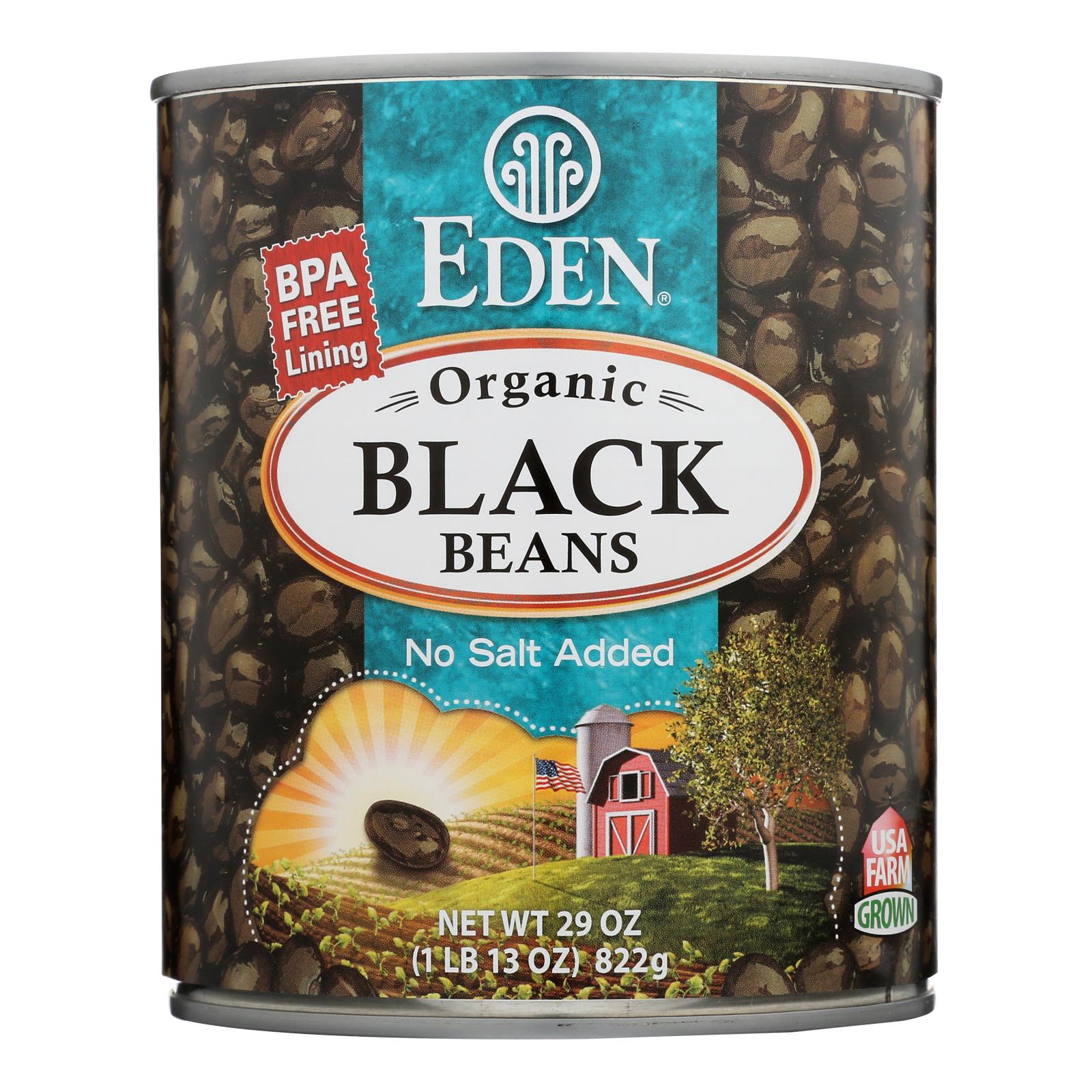 Eden Foods, Eden Foods Black Beans Turtle - Case of 12 - 29 oz. (Pack of 12)