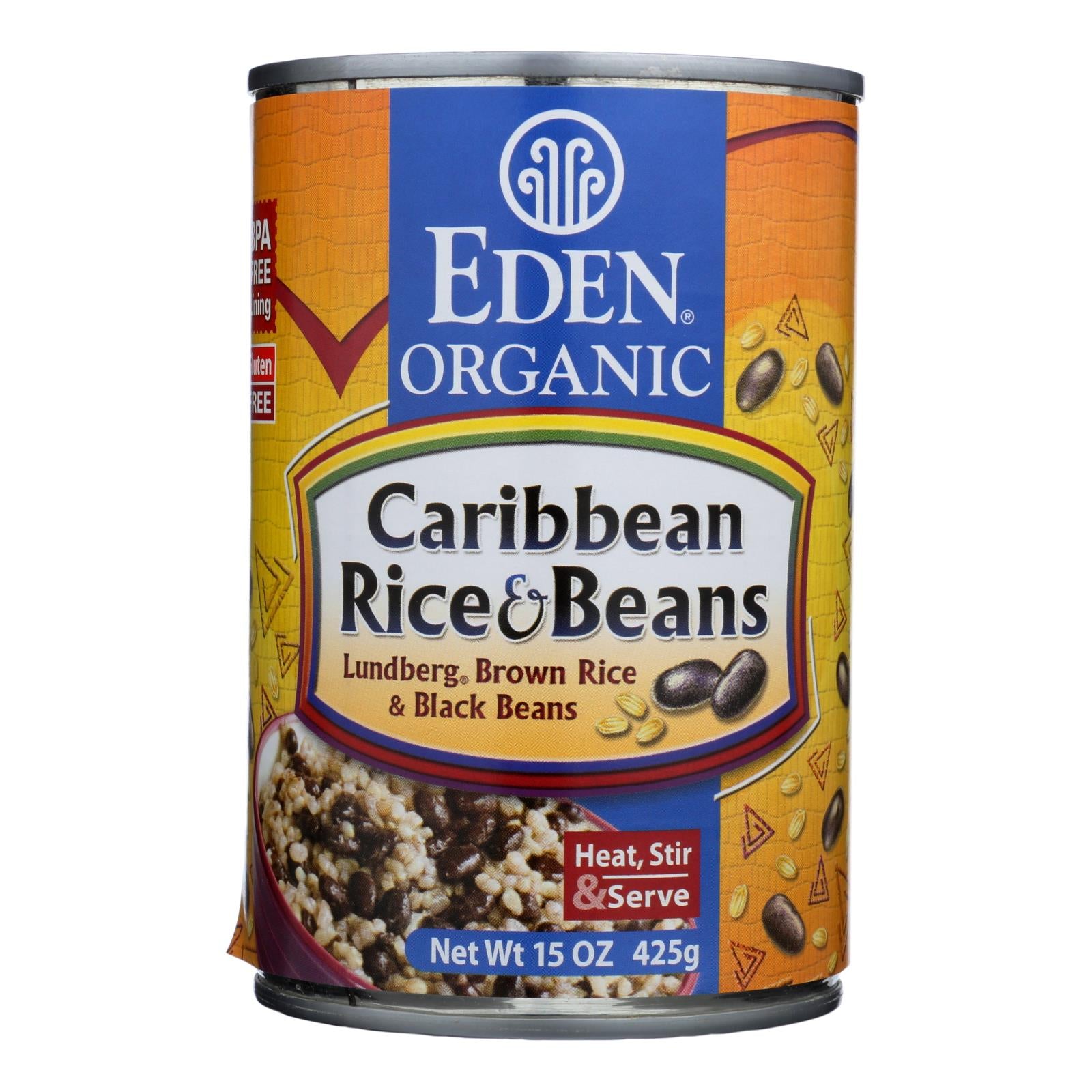 Eden Foods, Eden Foods Caribbean Lundberg Brown Rice and Black Beans - Case of 12 - 15 oz. (Pack of 12)