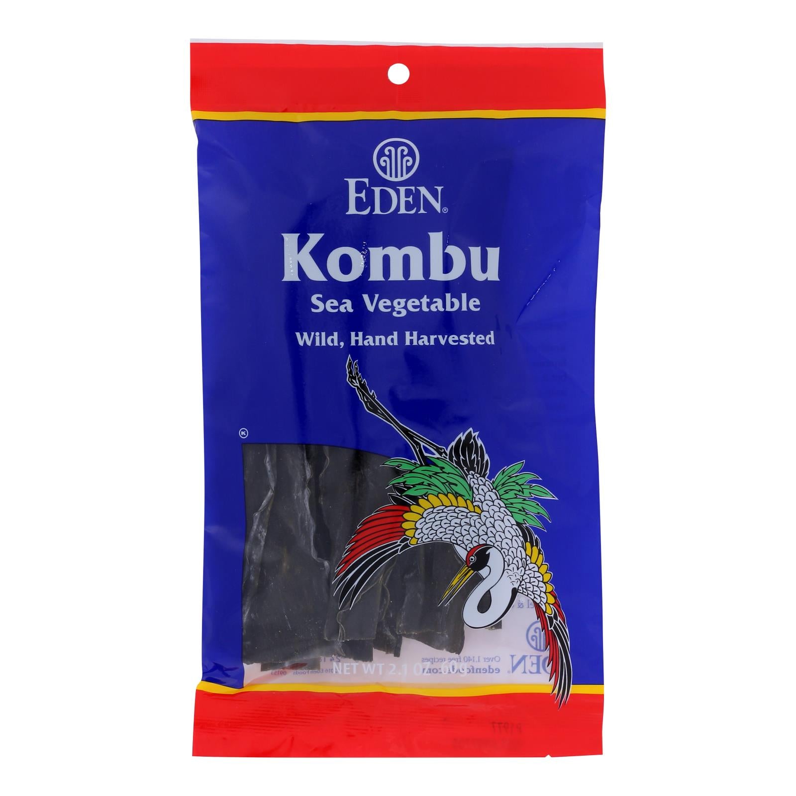 Eden Foods, Eden Foods Kombu - Sea Vegetable - Wild Hand Harvested - 2.1 oz - Case of 6 (Pack of 6)