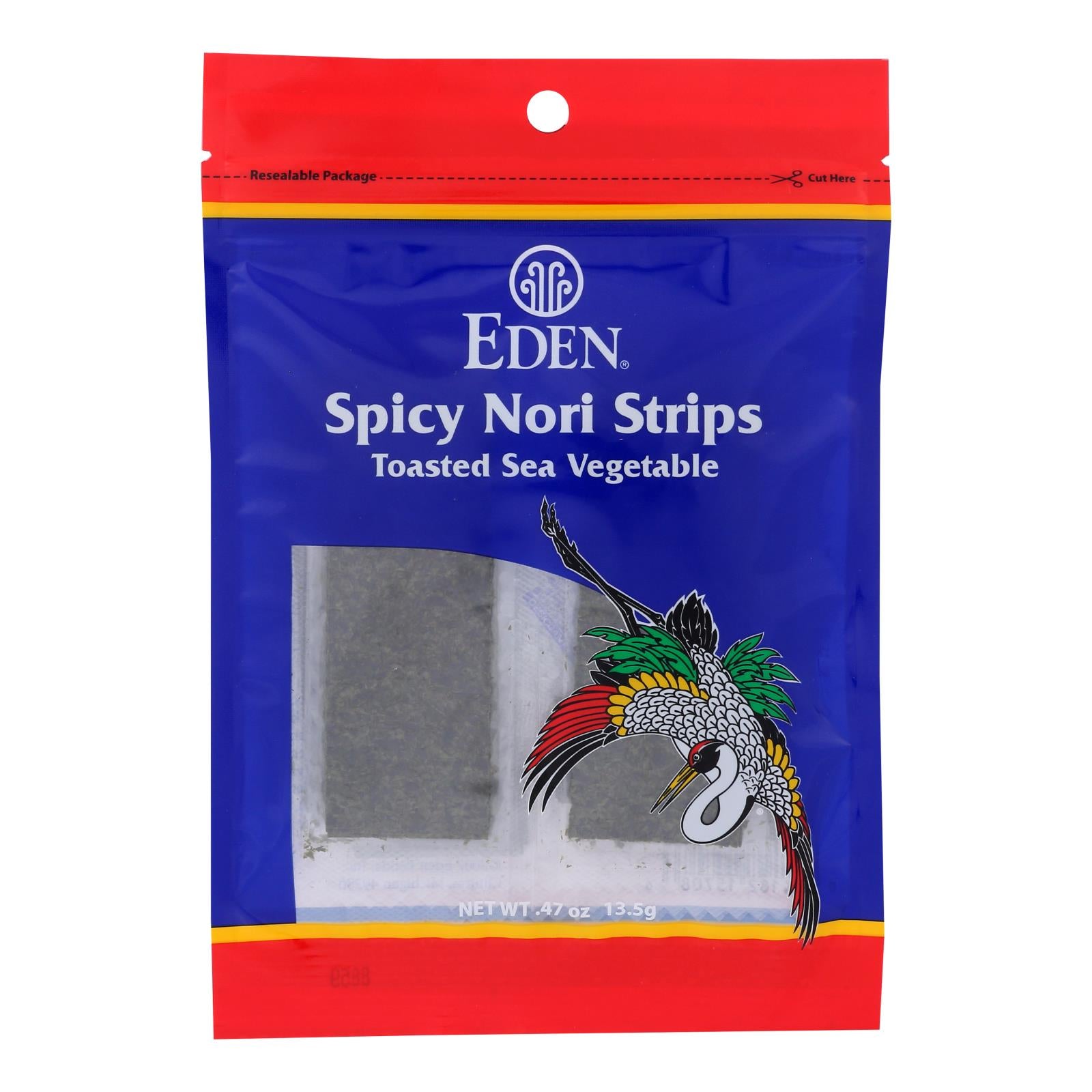 Eden Foods, Eden Foods - Sea Vegetable Spicy Nori - Case of 12 - .47 OZ (Pack of 12)