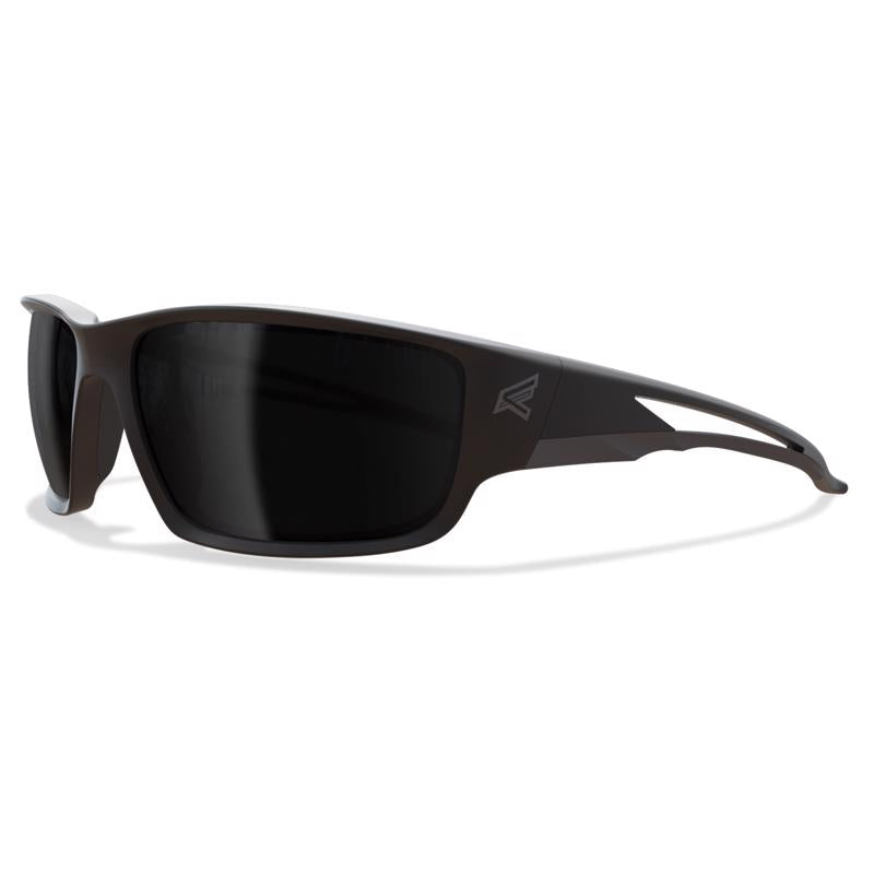 WOLF PEAK INTERNATIONAL, INC, Edge Eyewear Kazbek Polarized Safety Glasses Smoke Lens Black Frame 1 pc.