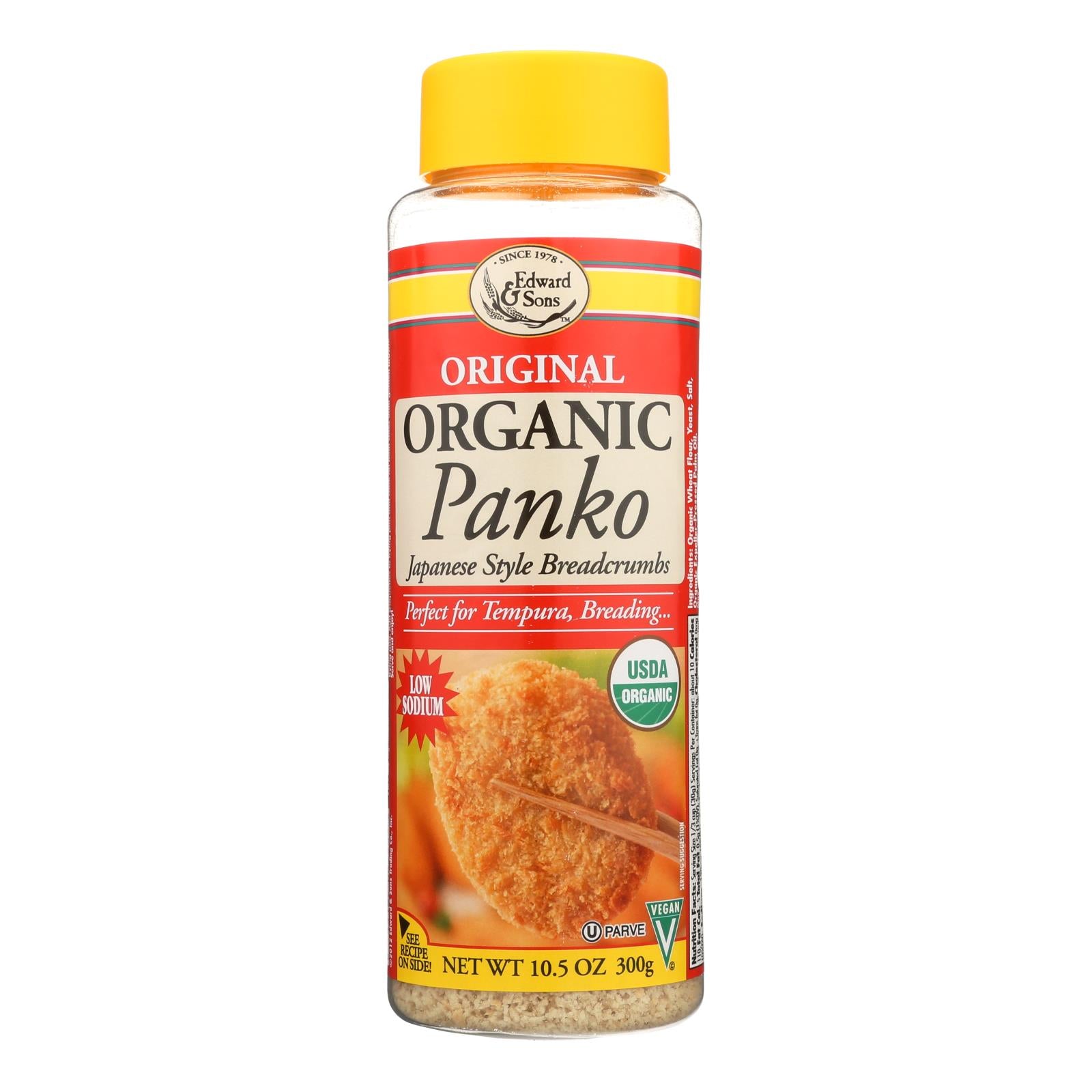 Edward & Sons, Edward and Sons Organic Panko Breadcrumbs - Case of 6 - 10.5 oz. (Pack of 6)