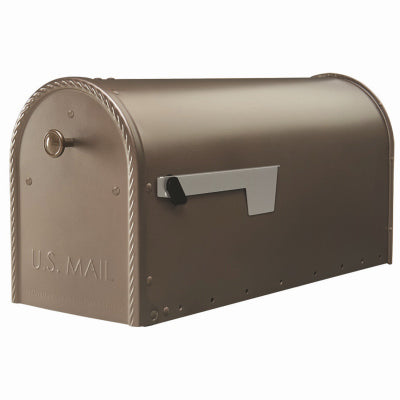 Gibraltar, Edwards Post-Mount Mailbox, Large, Venetian Bronze Steel