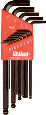 EKLIND TOOL CO, Eklind Ball-Hex-L SAE Long Arm Ball End Hex L-Key Set 13 pc