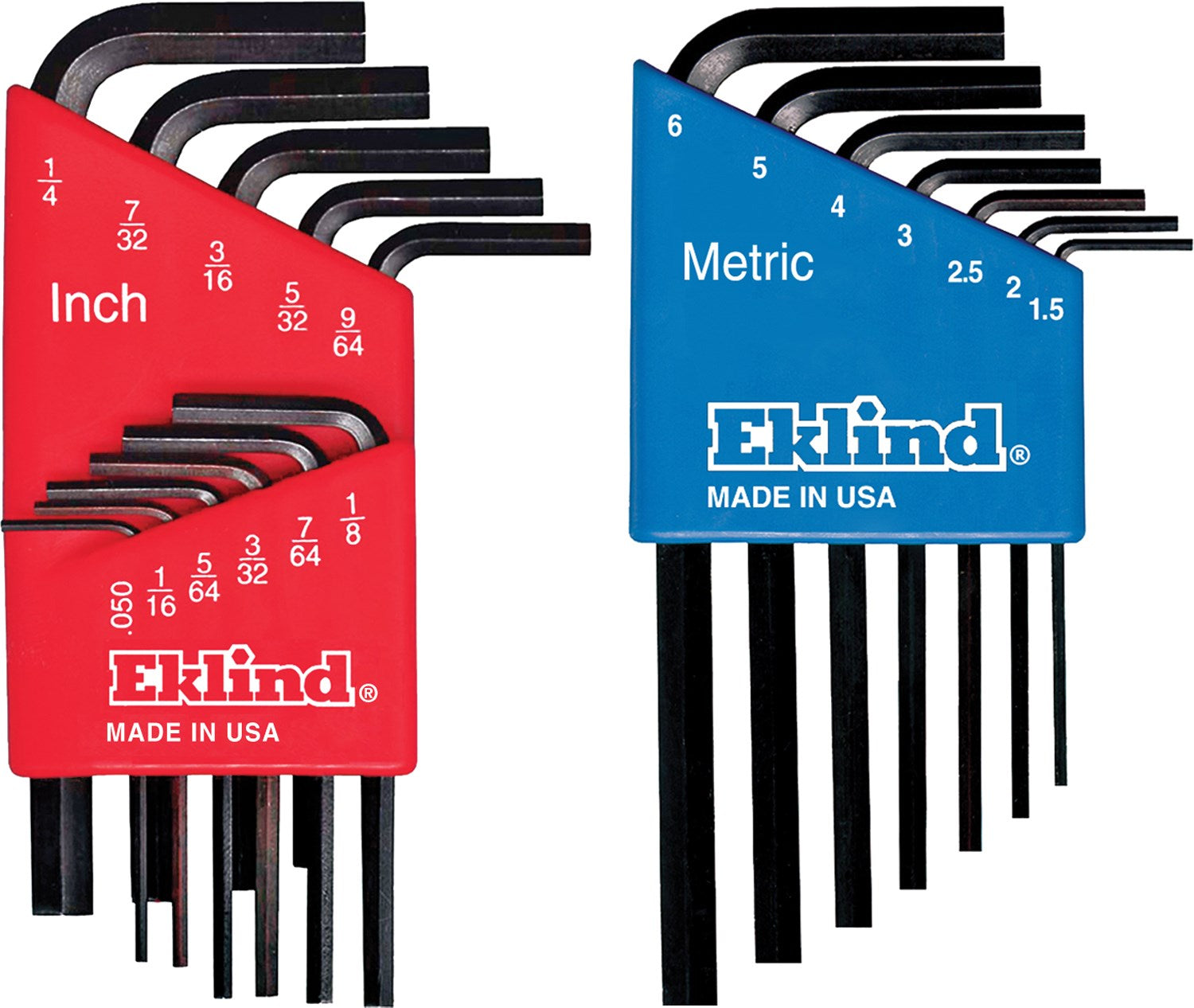 EKLIND TOOL CO, Eklind Metric and SAE L-Handle Hex Key Set 18 pc