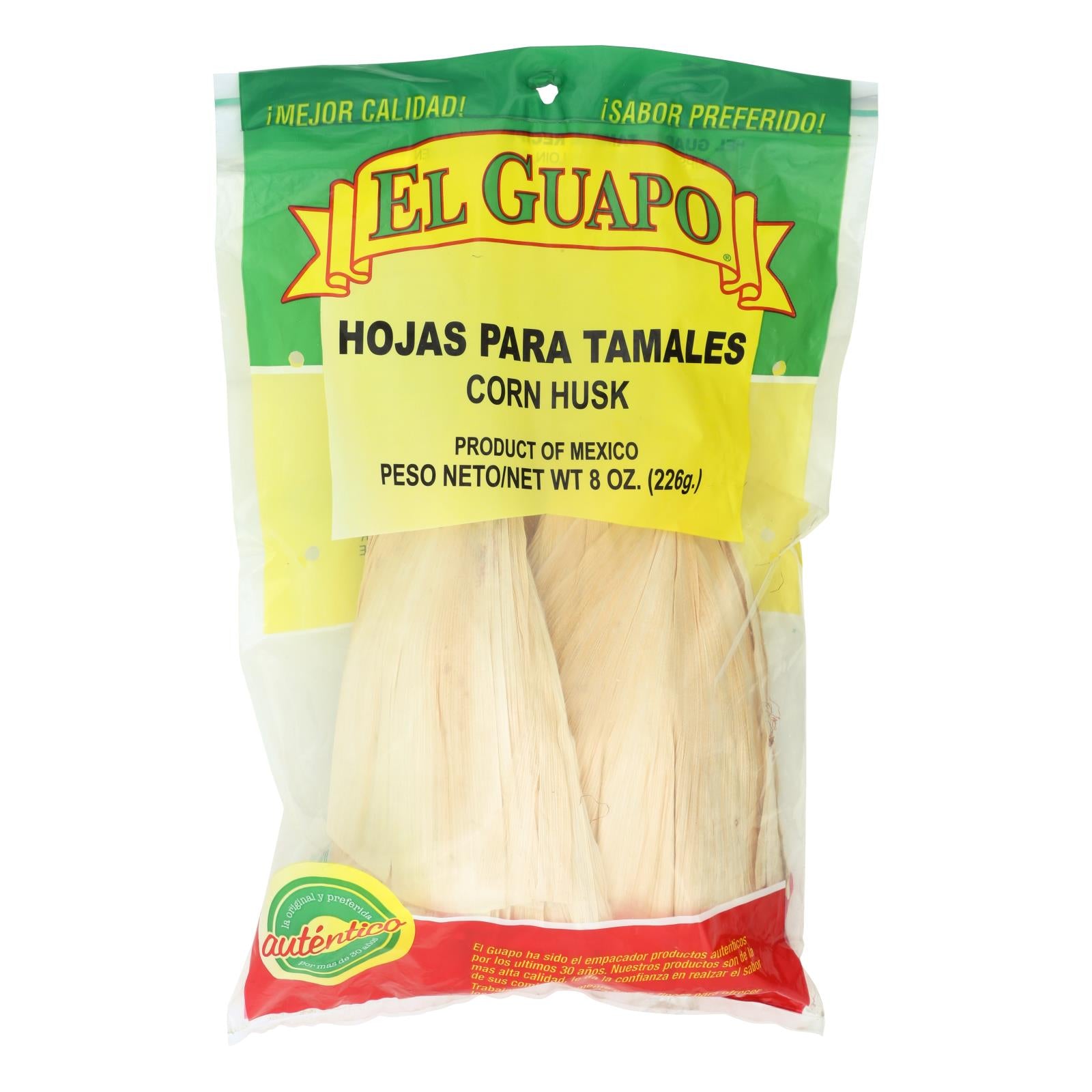 El Guapo, El Guapo - Corn Husks - Case of 12 - 8 OZ (Pack of 12)