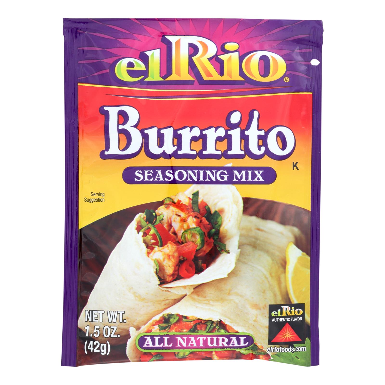 El Rio, El Rio Seasoning Mix - Burrito - 1.5 oz - Case of 20