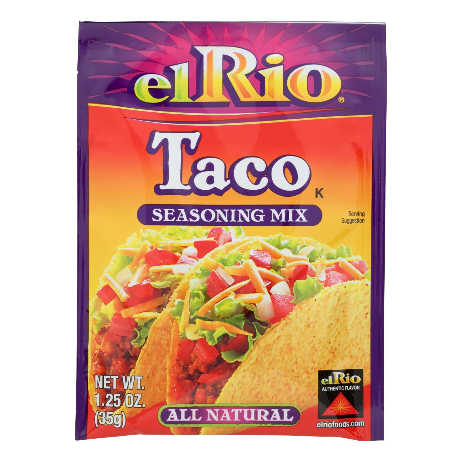 El Rio, El Rio Seasoning Mix - Taco - 1.25 oz - Case of 20 (Pack of 20)