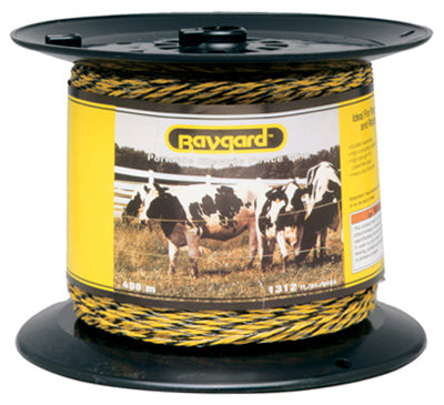 Baygard, Electric Fence Wire, Yellow & Black Aluminum & Fiberglass, 1,312-Ft. Spool