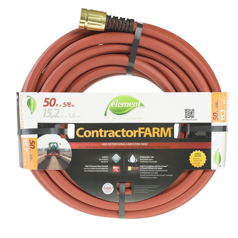 SWAN PRODUCTS LLC, Element  5/8 in. Dia. x 50 ft. L Contractor  Brown  PVC  Hose (Pack of 5)