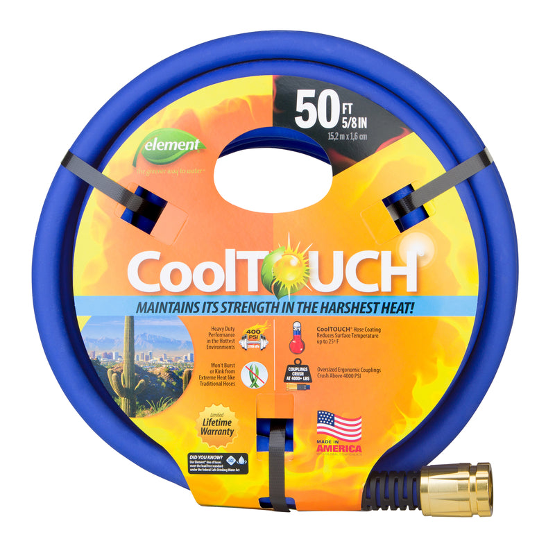 SWAN PRODUCTS LLC, Element CoolTough 5/8 in. D X 50 ft. L Heavy Duty Garden Hose Blue